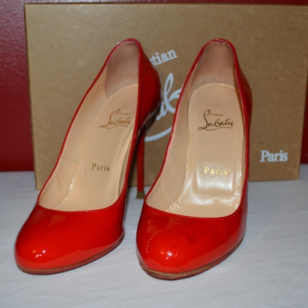 𝅺CHRISTIAN Louboutin Red Fifille 100 Patent Calf - Picture 6 of 16
